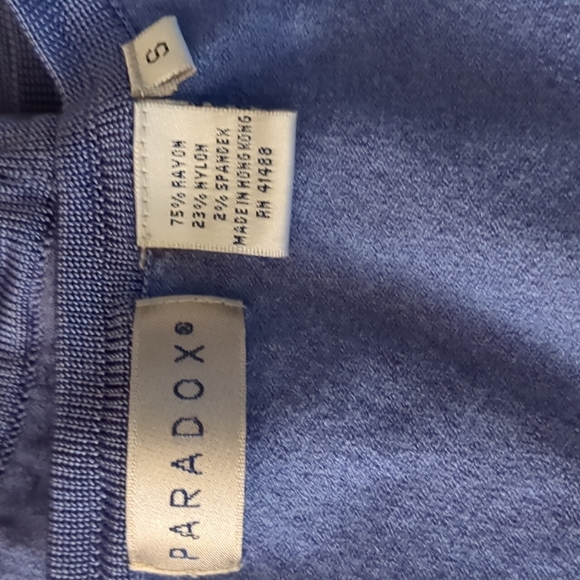 Paradox violet colored light fitted sweater dress top, Women's Small - Picture 5 of 7